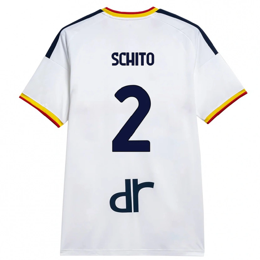 Danxen Homem Camisola Andrea Schito #2 Branco Amarelo Vermelho Alternativa 2026/27 Camisa