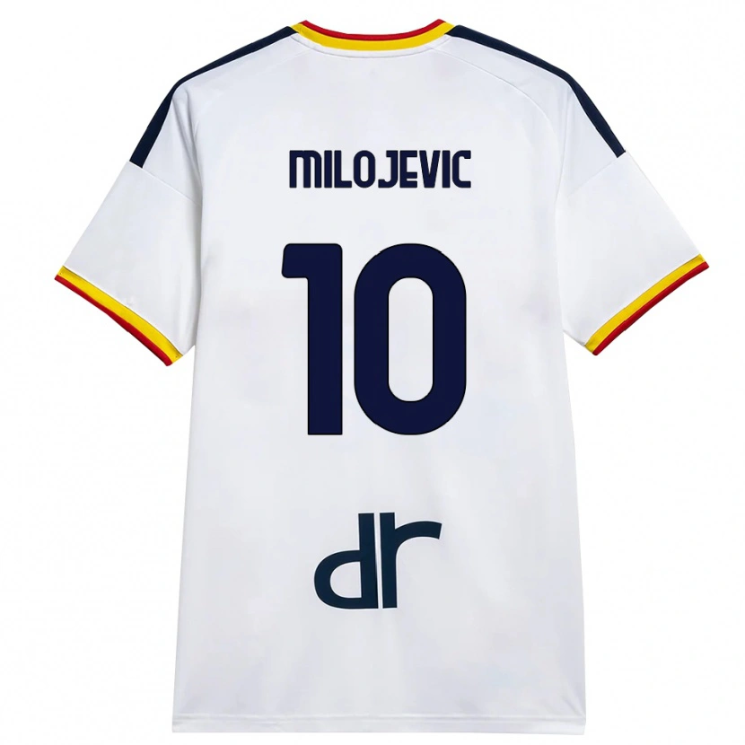 Danxen Homem Camisola Nemanja Milojevic #10 Branco Amarelo Vermelho Alternativa 2026/27 Camisa