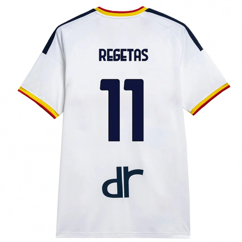 Danxen Homem Camisola Domagoj Regetas #11 Branco Amarelo Vermelho Alternativa 2026/27 Camisa