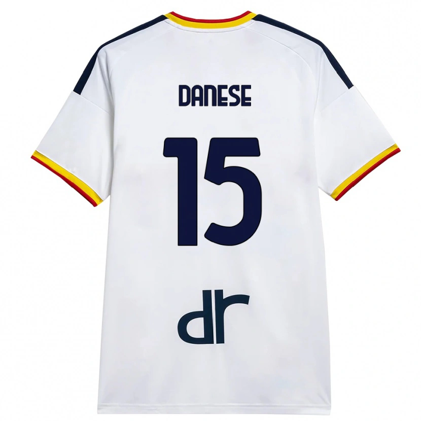 Danxen Homem Camisola Tommaso Danese #15 Branco Amarelo Vermelho Alternativa 2026/27 Camisa
