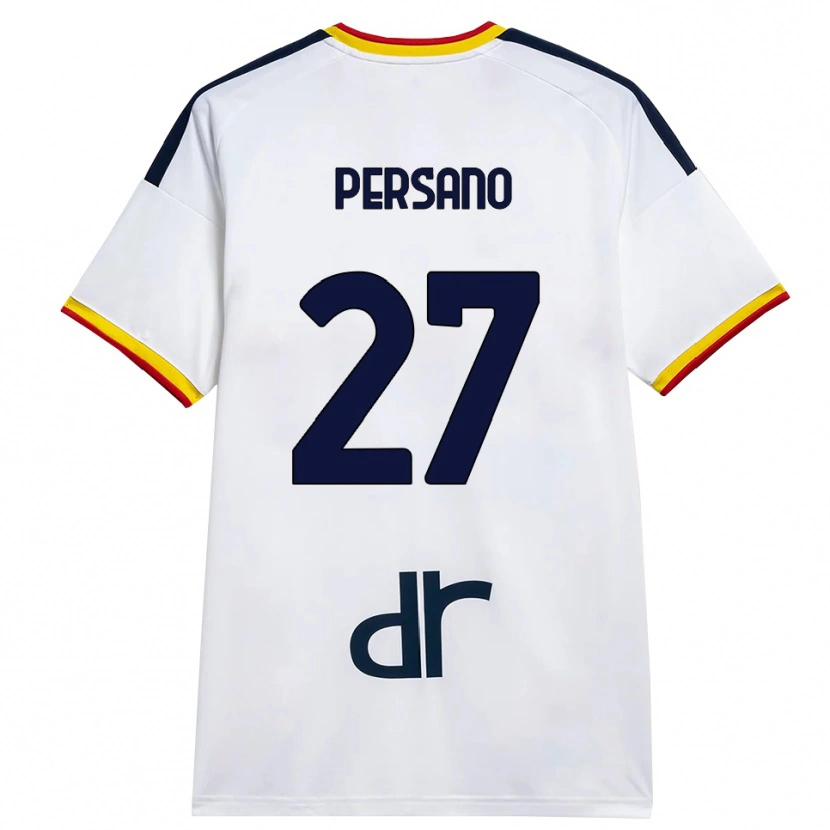 Danxen Homem Camisola Emanuele Persano #27 Branco Amarelo Vermelho Alternativa 2026/27 Camisa