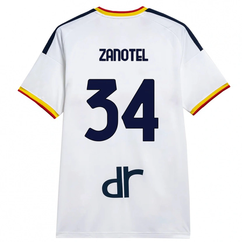 Danxen Homem Camisola Giovanni Zanotel #34 Branco Amarelo Vermelho Alternativa 2026/27 Camisa