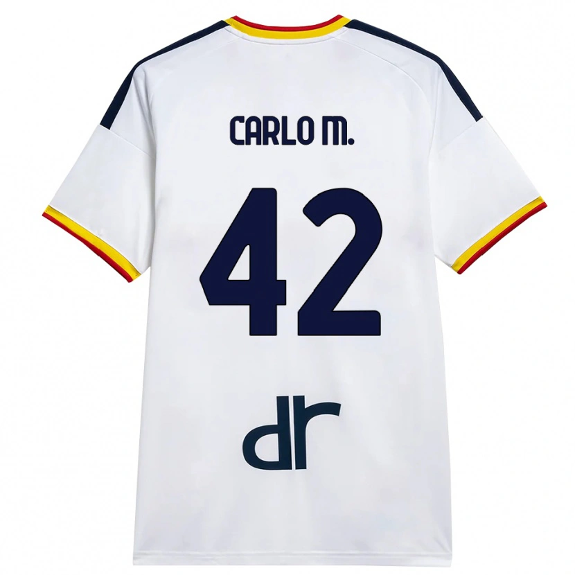 Danxen Homem Camisola Carlo Mariano #42 Branco Amarelo Vermelho Alternativa 2026/27 Camisa