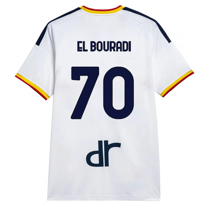 Danxen Homem Camisola Walid El Bouradi #70 Branco Amarelo Vermelho Alternativa 2026/27 Camisa