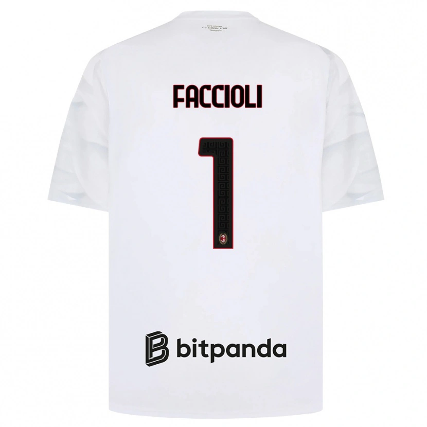 Danxen Homem Camisola Pietro Faccioli #1 Branco Vermelho Preto Alternativa 2026/27 Camisa