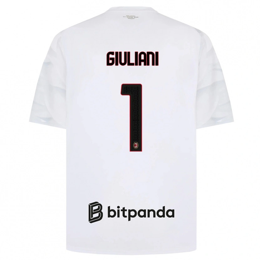 Danxen Homem Camisola Laura Giuliani #1 Branco Vermelho Preto Alternativa 2026/27 Camisa