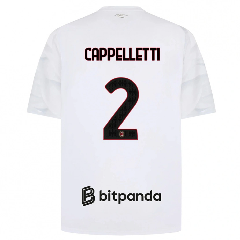 Danxen Homem Camisola Mattia Cappelletti #2 Branco Vermelho Preto Alternativa 2026/27 Camisa