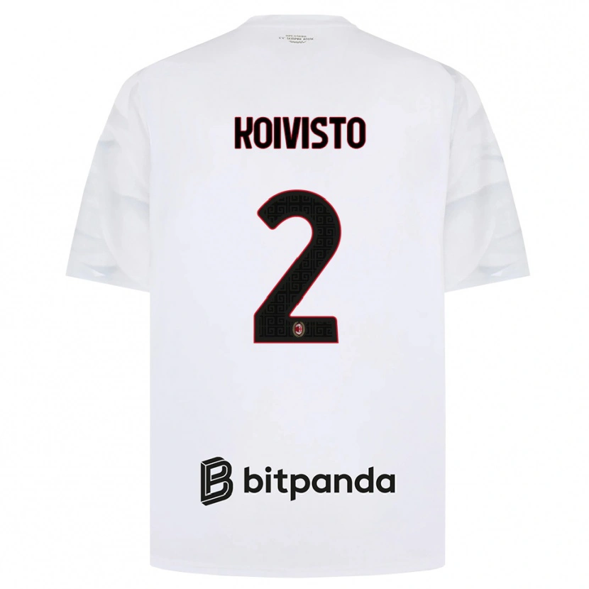Danxen Homem Camisola Emma Koivisto #2 Branco Vermelho Preto Alternativa 2026/27 Camisa