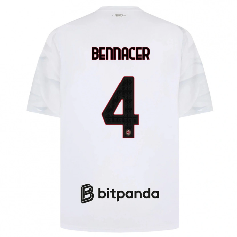Danxen Homem Camisola Ismael Bennacer #4 Branco Vermelho Preto Alternativa 2026/27 Camisa