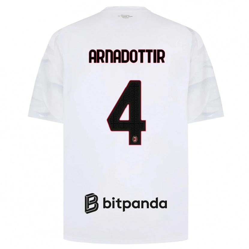 Danxen Homem Camisola Guony Arnadottir #4 Branco Vermelho Preto Alternativa 2026/27 Camisa