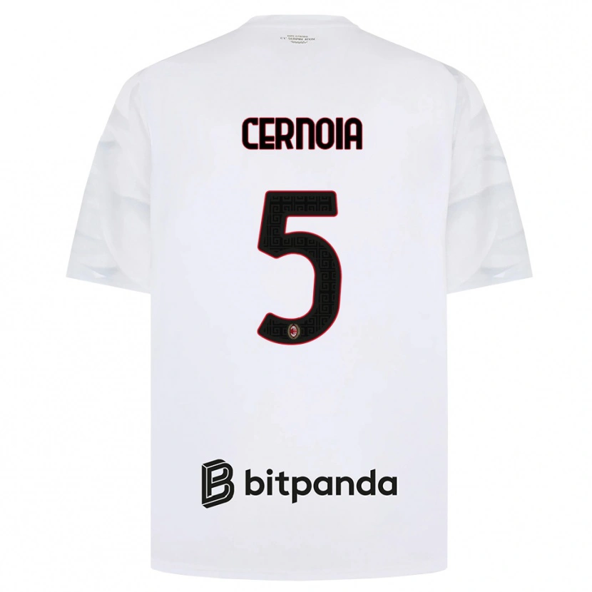 Danxen Homem Camisola Valentina Cernoia #5 Branco Vermelho Preto Alternativa 2026/27 Camisa