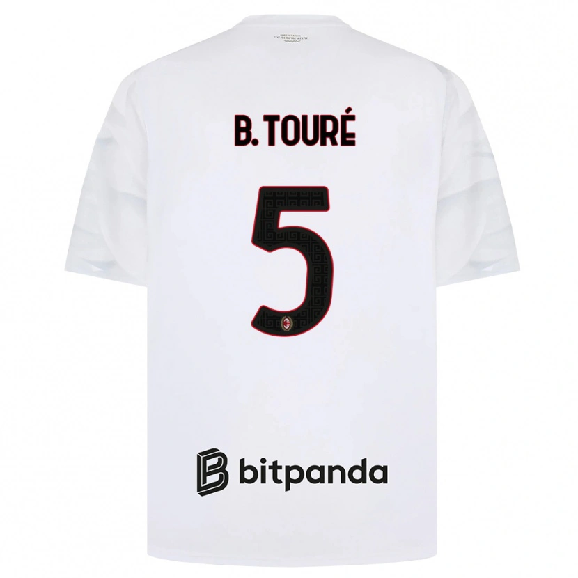 Danxen Homem Camisola Fode Ballo-Toure #5 Branco Vermelho Preto Alternativa 2026/27 Camisa