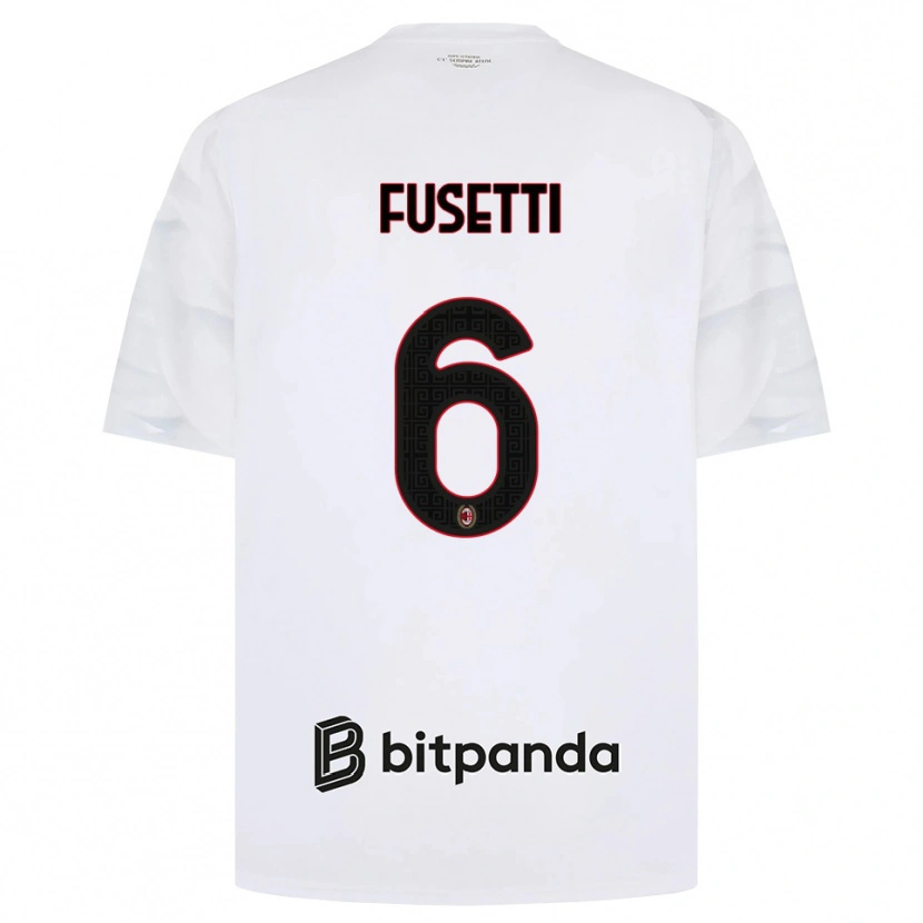 Danxen Homem Camisola Laura Fusetti #6 Branco Vermelho Preto Alternativa 2026/27 Camisa