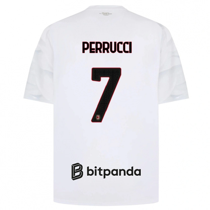 Danxen Homem Camisola Vincenzo Perrucci #7 Branco Vermelho Preto Alternativa 2026/27 Camisa