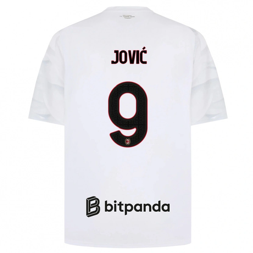 Danxen Homem Camisola Luka Jovic #9 Branco Vermelho Preto Alternativa 2026/27 Camisa