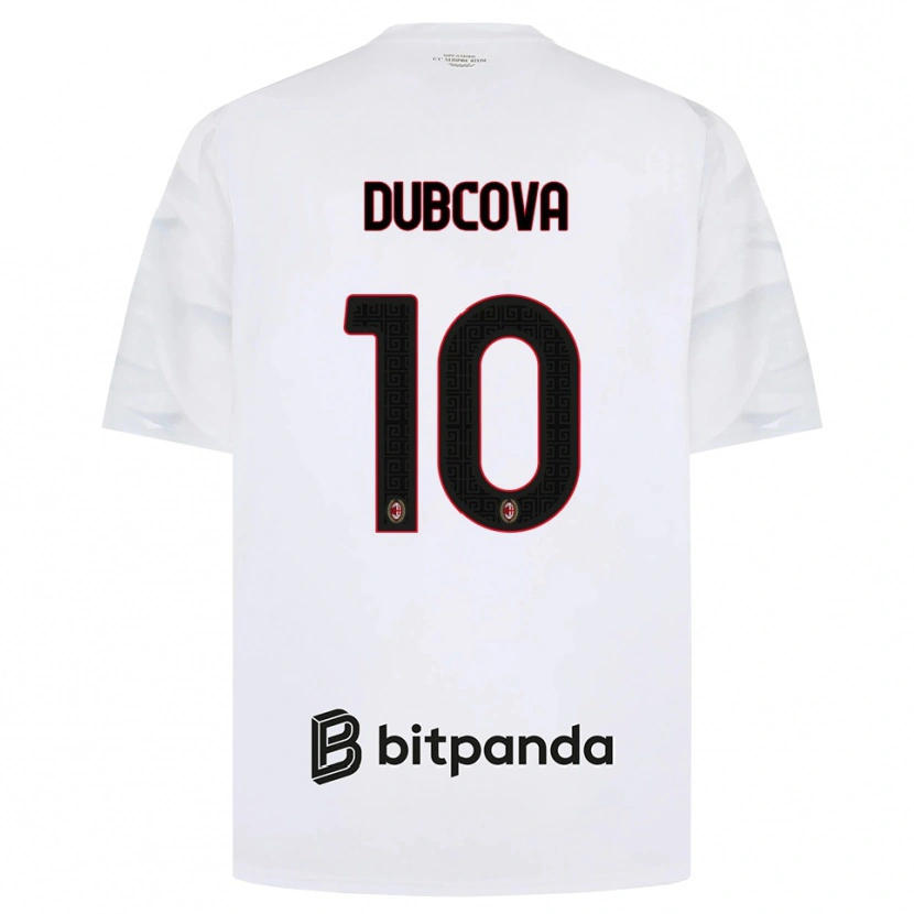 Danxen Homem Camisola Kamila Dubcova #10 Branco Vermelho Preto Alternativa 2026/27 Camisa