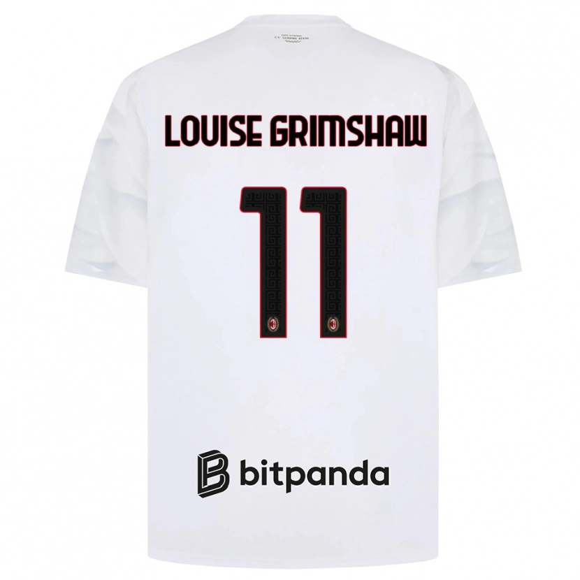 Danxen Homem Camisola Christy Louise Grimshaw #11 Branco Vermelho Preto Alternativa 2026/27 Camisa