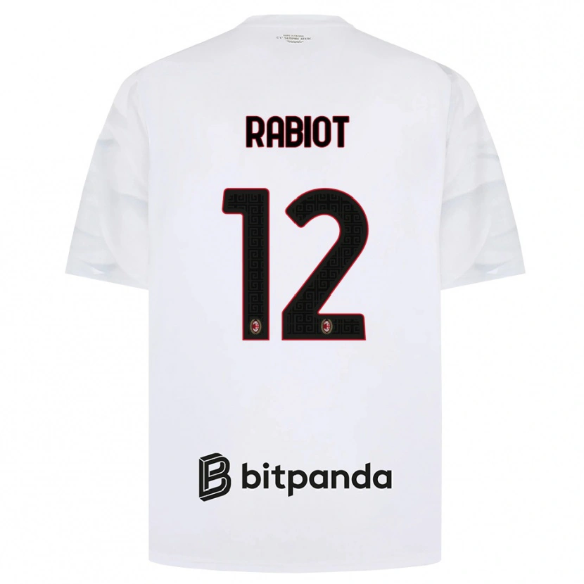 Danxen Homem Camisola Adrien Rabiot #12 Branco Vermelho Preto Alternativa 2026/27 Camisa