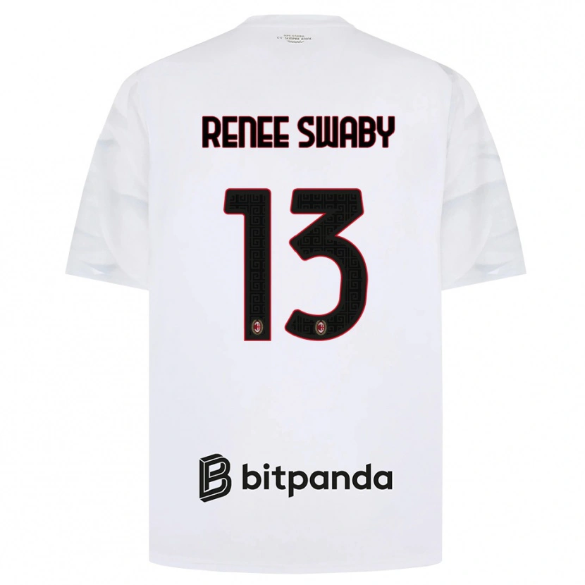 Danxen Homem Camisola Allyson Renee Swaby #13 Branco Vermelho Preto Alternativa 2026/27 Camisa