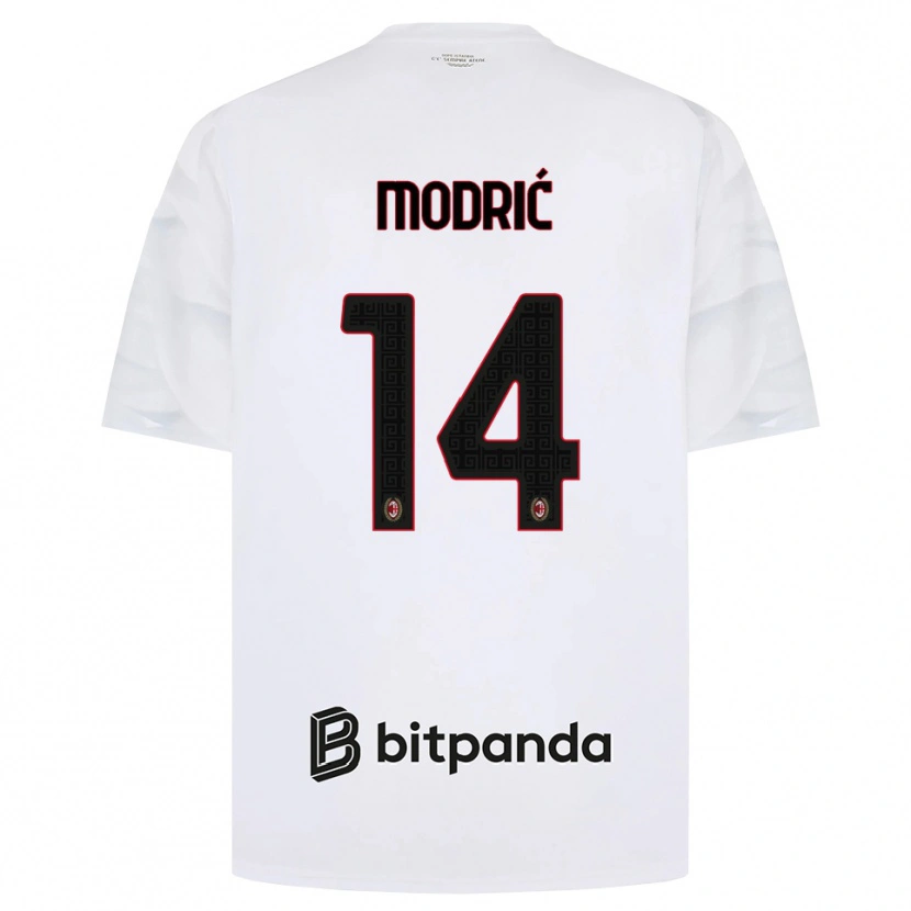 Danxen Homem Camisola Luka Modrić #14 Branco Vermelho Preto Alternativa 2026/27 Camisa