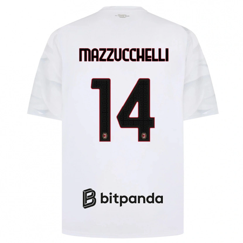 Danxen Homem Camisola Paolo Mazzucchelli #14 Branco Vermelho Preto Alternativa 2026/27 Camisa