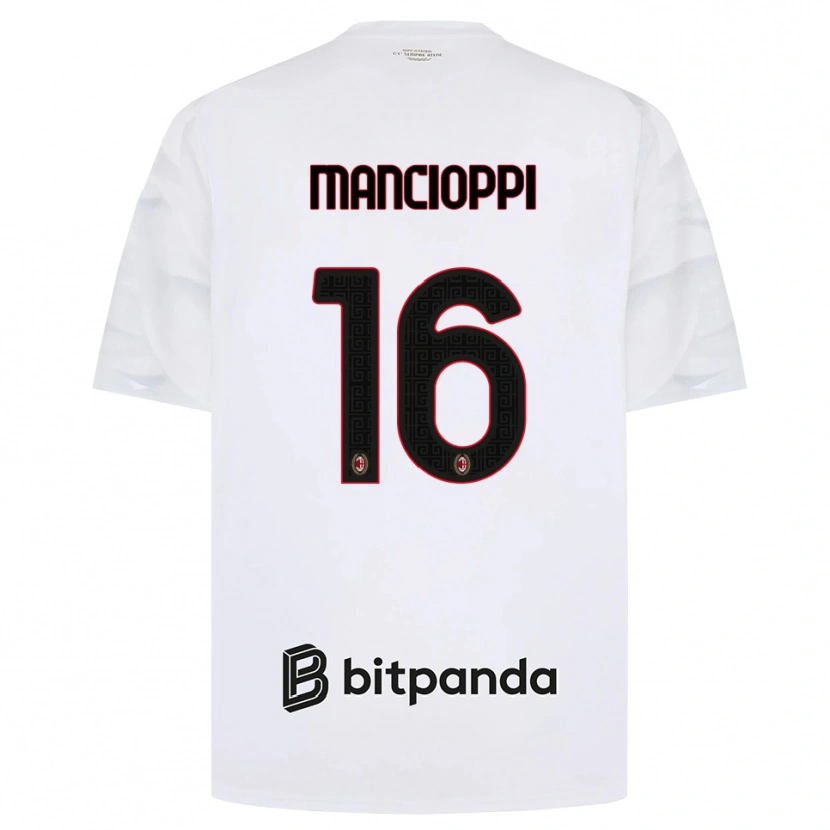 Danxen Homem Camisola Tommaso Mancioppi #16 Branco Vermelho Preto Alternativa 2026/27 Camisa