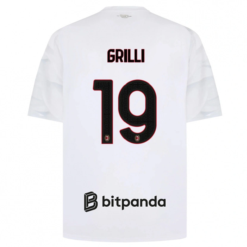 Danxen Homem Camisola Lorenzo Grilli #19 Branco Vermelho Preto Alternativa 2026/27 Camisa