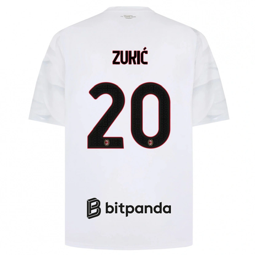 Danxen Homem Camisola Damir Zukic #20 Branco Vermelho Preto Alternativa 2026/27 Camisa