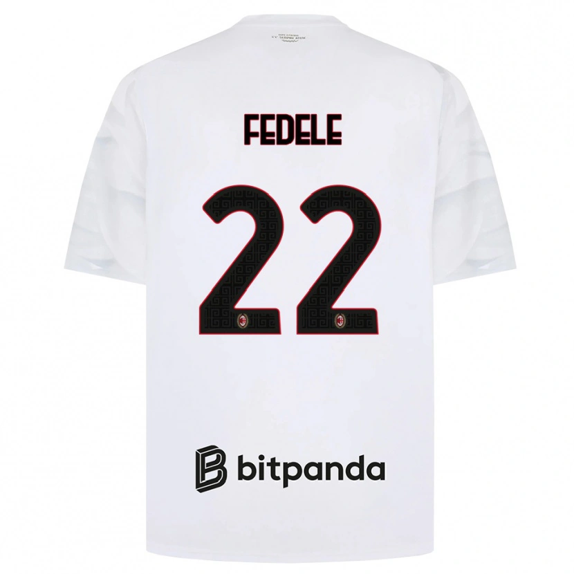 Danxen Homem Camisola Noemi Fedele #22 Branco Vermelho Preto Alternativa 2026/27 Camisa