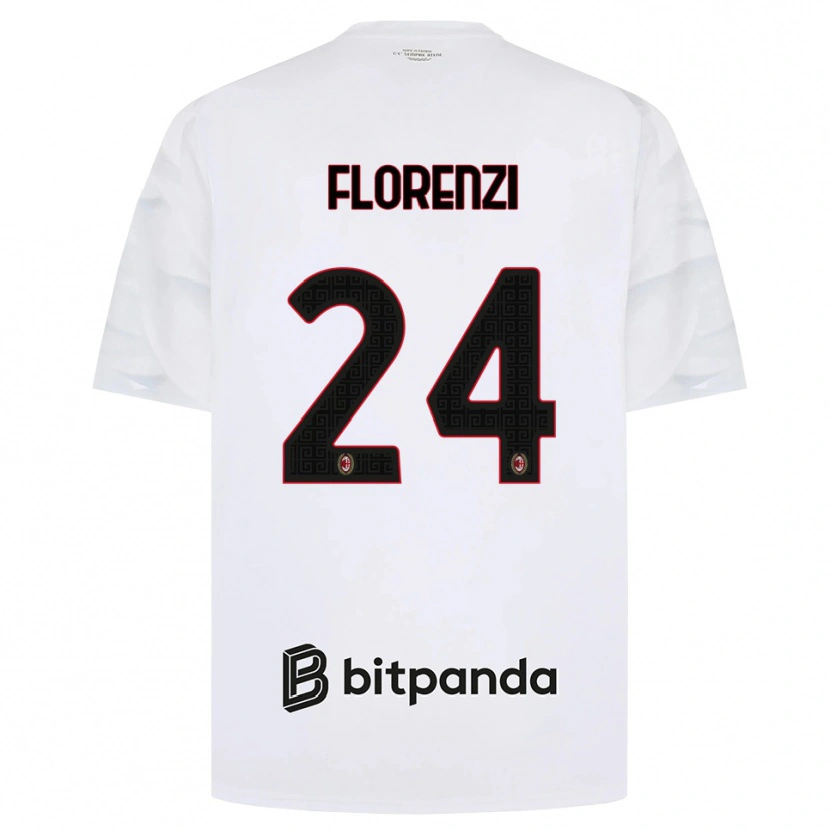 Danxen Homem Camisola Alessandro Florenzi #24 Branco Vermelho Preto Alternativa 2026/27 Camisa