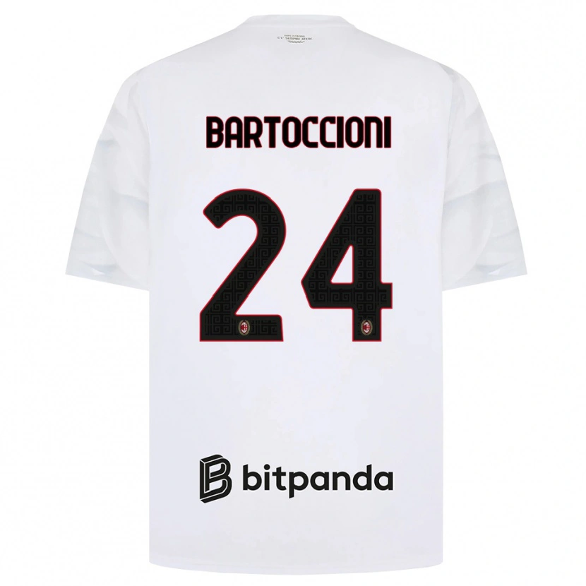 Danxen Homem Camisola Andrea Bartoccioni #24 Branco Vermelho Preto Alternativa 2026/27 Camisa