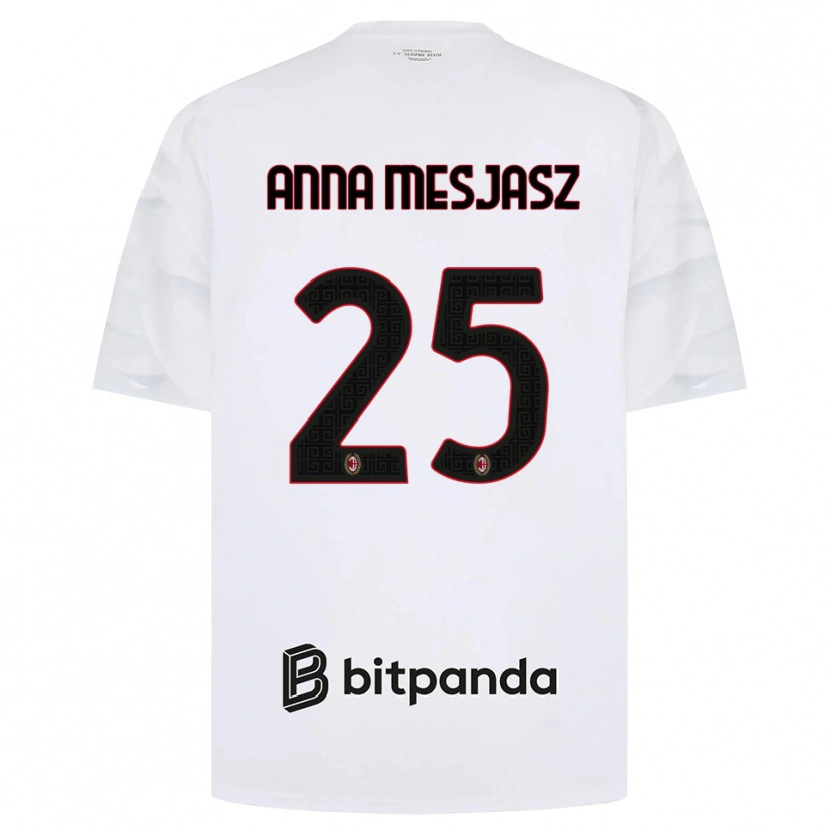 Danxen Homem Camisola Małgorzata Anna Mesjasz #25 Branco Vermelho Preto Alternativa 2026/27 Camisa