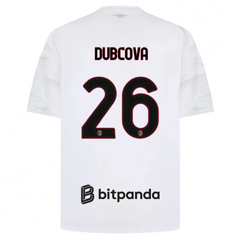 Danxen Homem Camisola Michaela Dubcova #26 Branco Vermelho Preto Alternativa 2026/27 Camisa