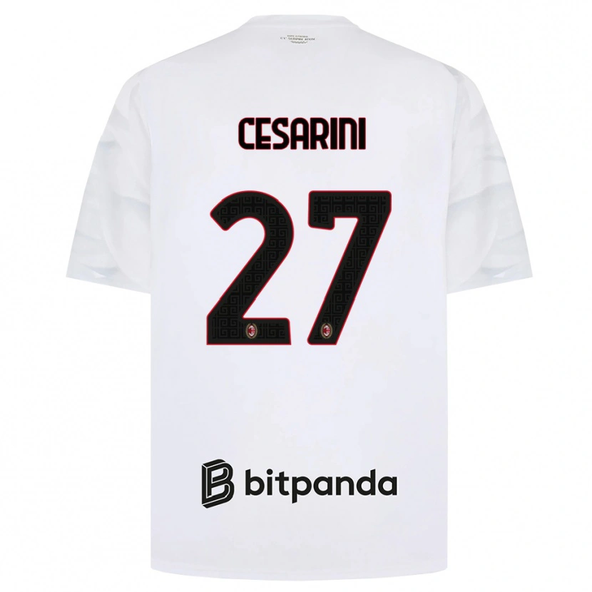 Danxen Homem Camisola Erin Maria Patrizia Cesarini #27 Branco Vermelho Preto Alternativa 2026/27 Camisa