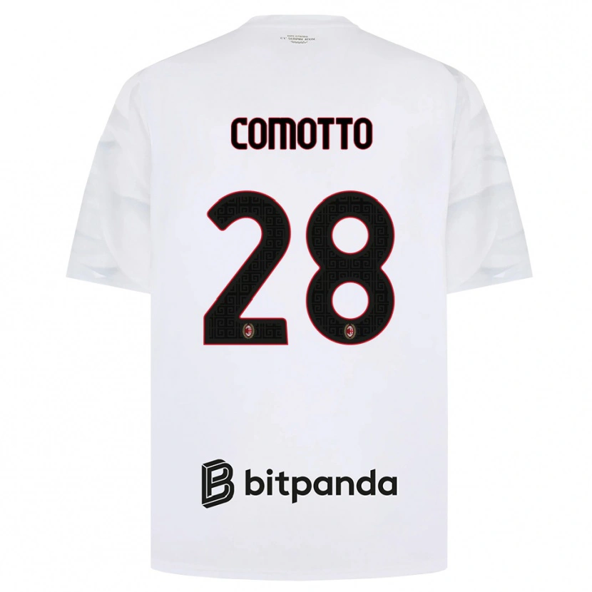 Danxen Homem Camisola Christian Comotto #28 Branco Vermelho Preto Alternativa 2026/27 Camisa