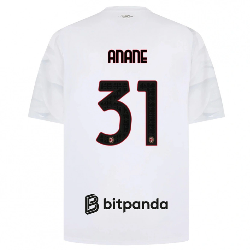 Danxen Homem Camisola Emmanuel Anane #31 Branco Vermelho Preto Alternativa 2026/27 Camisa