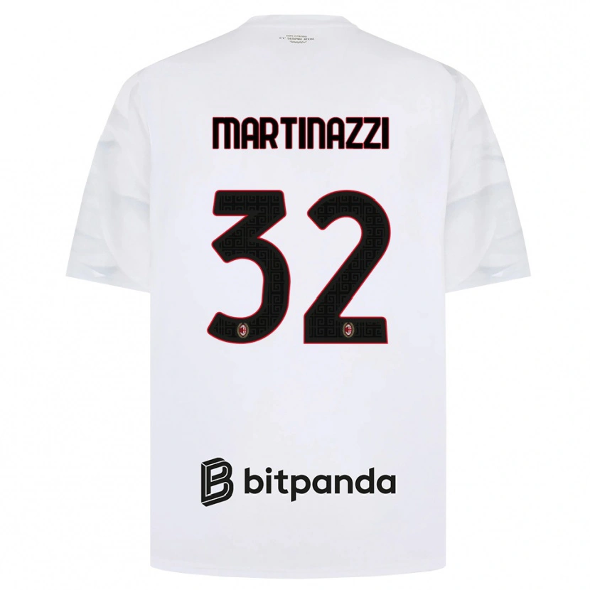 Danxen Homem Camisola Luca Martinazzi #32 Branco Vermelho Preto Alternativa 2026/27 Camisa