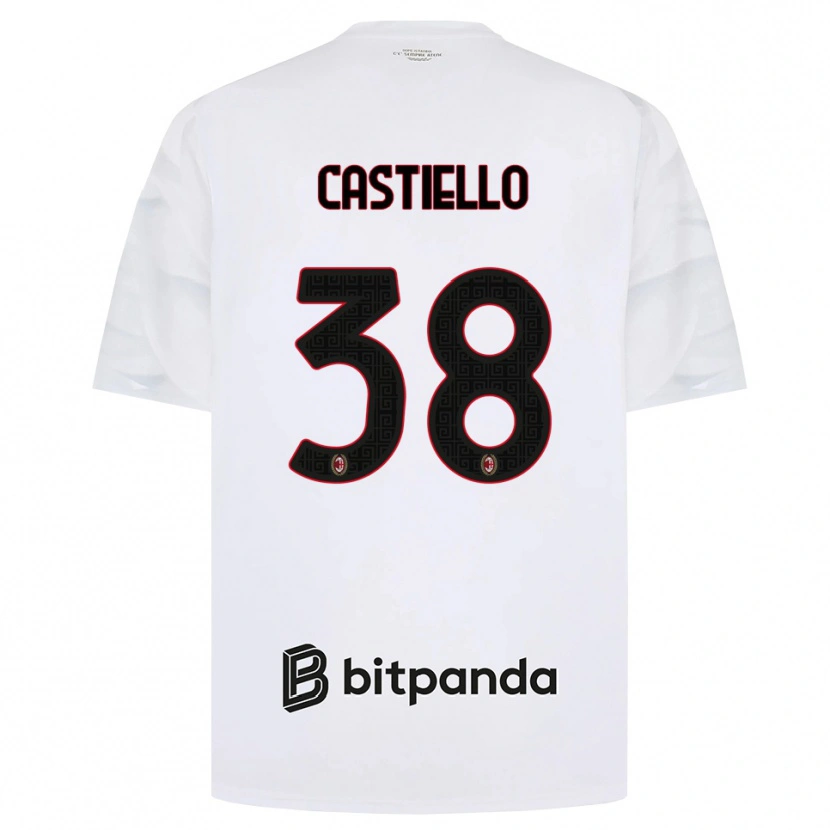 Danxen Homem Camisola Alex Castiello #38 Branco Vermelho Preto Alternativa 2026/27 Camisa