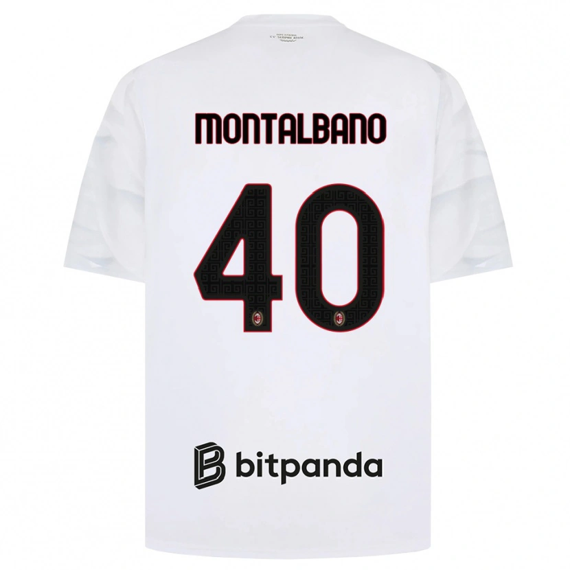 Danxen Homem Camisola Nicolo Montalbano #40 Branco Vermelho Preto Alternativa 2026/27 Camisa