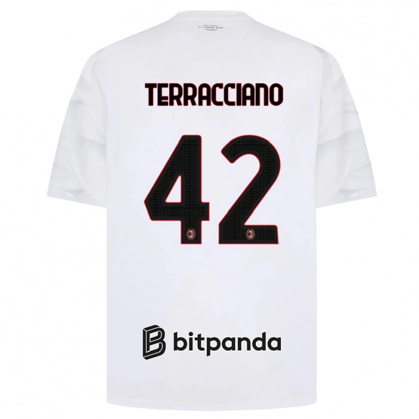 Danxen Homem Camisola Filippo Terracciano #42 Branco Vermelho Preto Alternativa 2026/27 Camisa