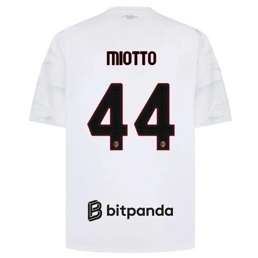 Danxen Homem Camisola Giorgia Miotto #44 Branco Vermelho Preto Alternativa 2026/27 Camisa