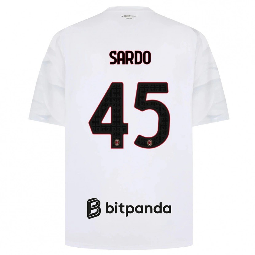 Danxen Homem Camisola Jacopo Sardo #45 Branco Vermelho Preto Alternativa 2026/27 Camisa