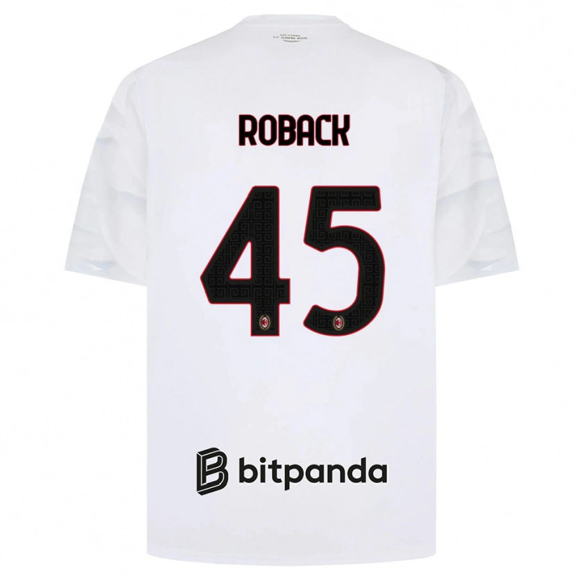 Danxen Homem Camisola Emil Roback #45 Branco Vermelho Preto Alternativa 2026/27 Camisa
