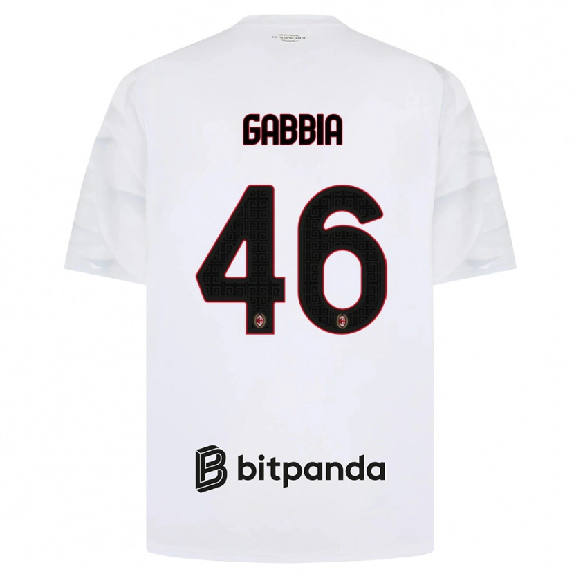 Danxen Homem Camisola Matteo Gabbia #46 Branco Vermelho Preto Alternativa 2026/27 Camisa