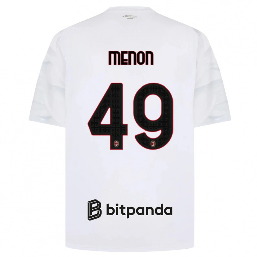 Danxen Homem Camisola Luca Menon #49 Branco Vermelho Preto Alternativa 2026/27 Camisa