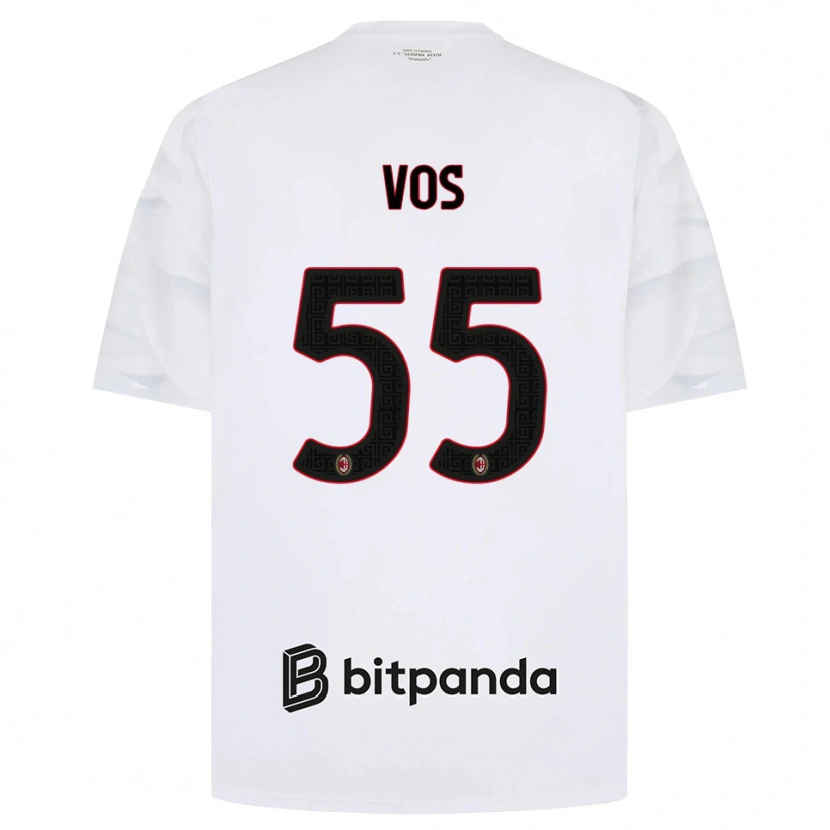 Danxen Homem Camisola Silvano Vos #55 Branco Vermelho Preto Alternativa 2026/27 Camisa