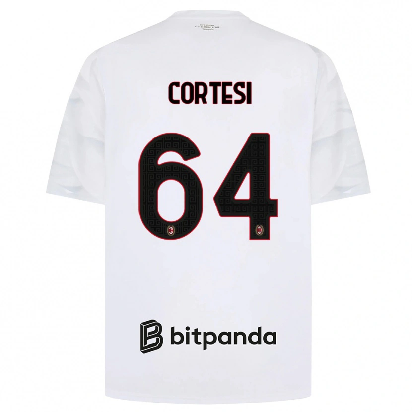 Danxen Homem Camisola Selena Cortesi #64 Branco Vermelho Preto Alternativa 2026/27 Camisa