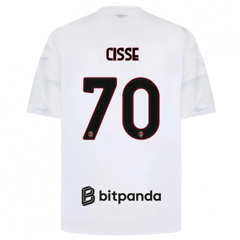 Danxen Homem Camisola Alphadjo Cissè #70 Branco Vermelho Preto Alternativa 2026/27 Camisa