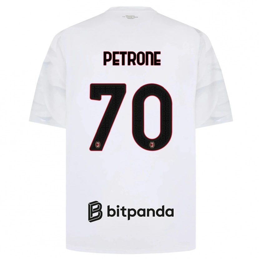 Danxen Homem Camisola Daniele Petrone #70 Branco Vermelho Preto Alternativa 2026/27 Camisa