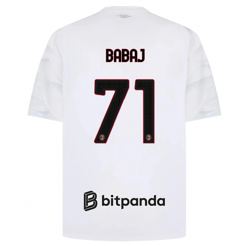 Danxen Homem Camisola Aron Babaj #71 Branco Vermelho Preto Alternativa 2026/27 Camisa